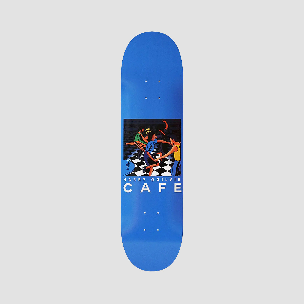 Skateboard Cafe Harry Ogilvie Old Duke Skateboard Deck Blue Stain - 8"