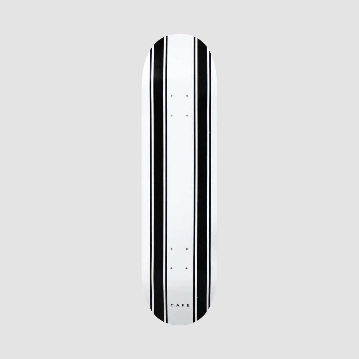 Skateboard Cafe Stripe Skateboard Deck White/Black - 8"
