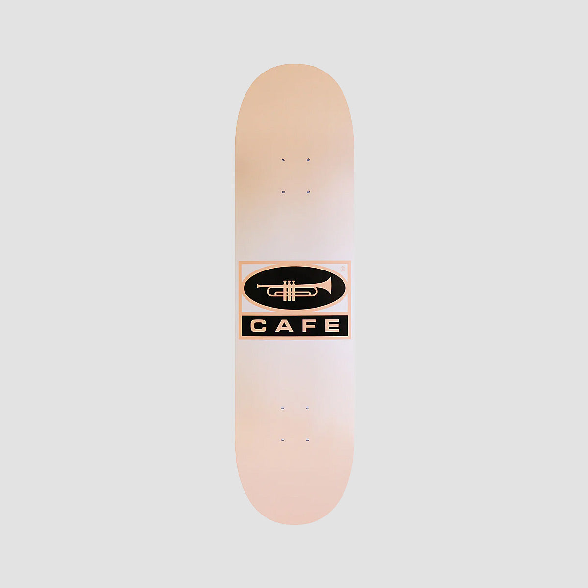 Skateboard Cafe Trumpet Logo Skateboard Deck Peach/White Fade - 8"