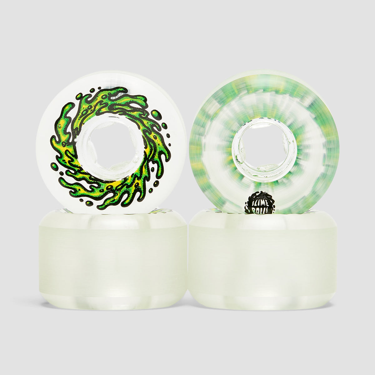 Slime Balls Mirror Vomits 99a Skateboard Wheels Clear 53mm