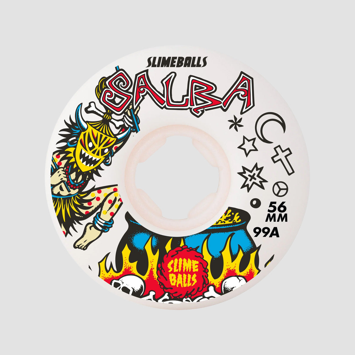 Slime Balls Salba Witchdoctor Chubbies 99a Skateboard Wheels White 56mm