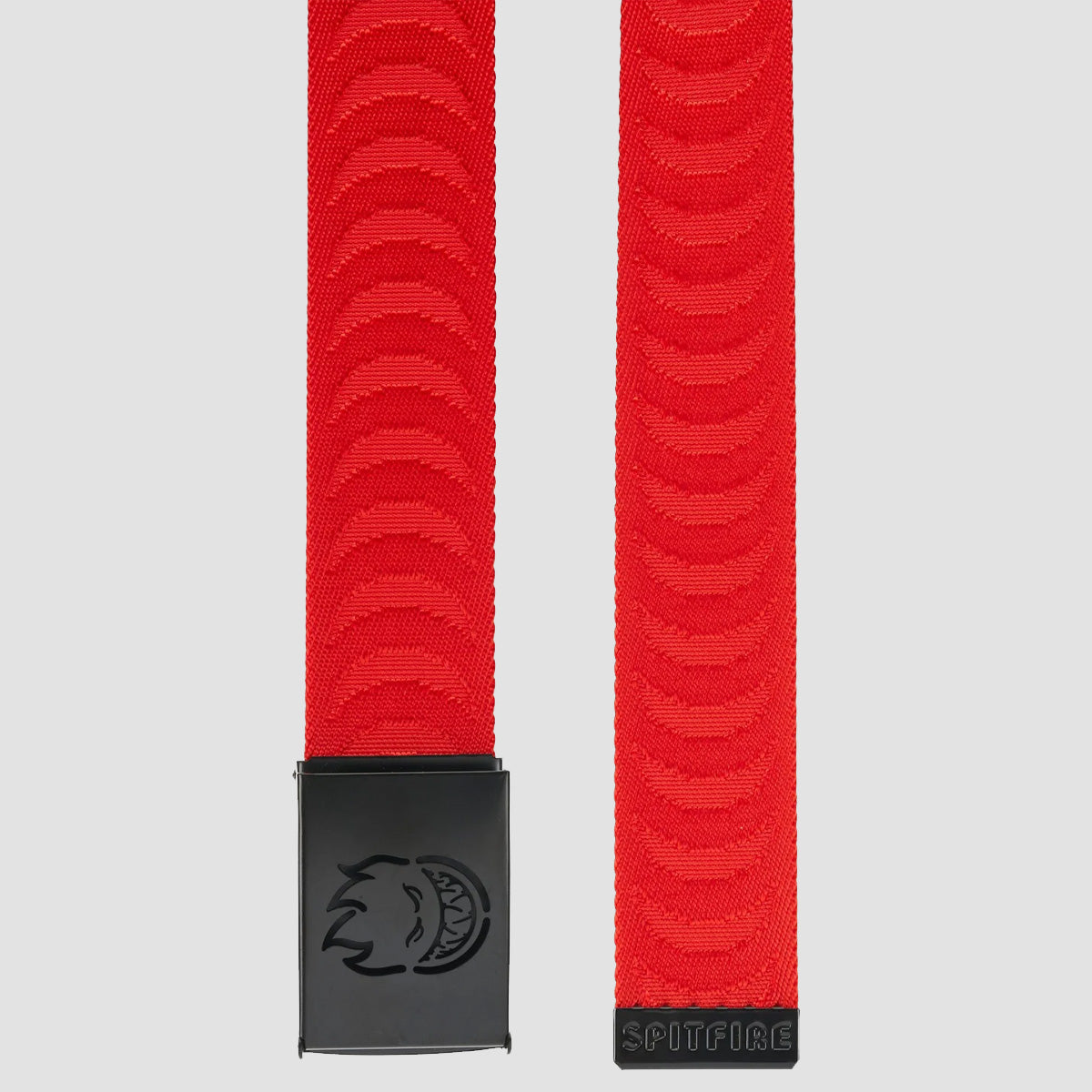 Spitfire Bighead Cut Out Jacquard Swirl Web Belt Red/Black