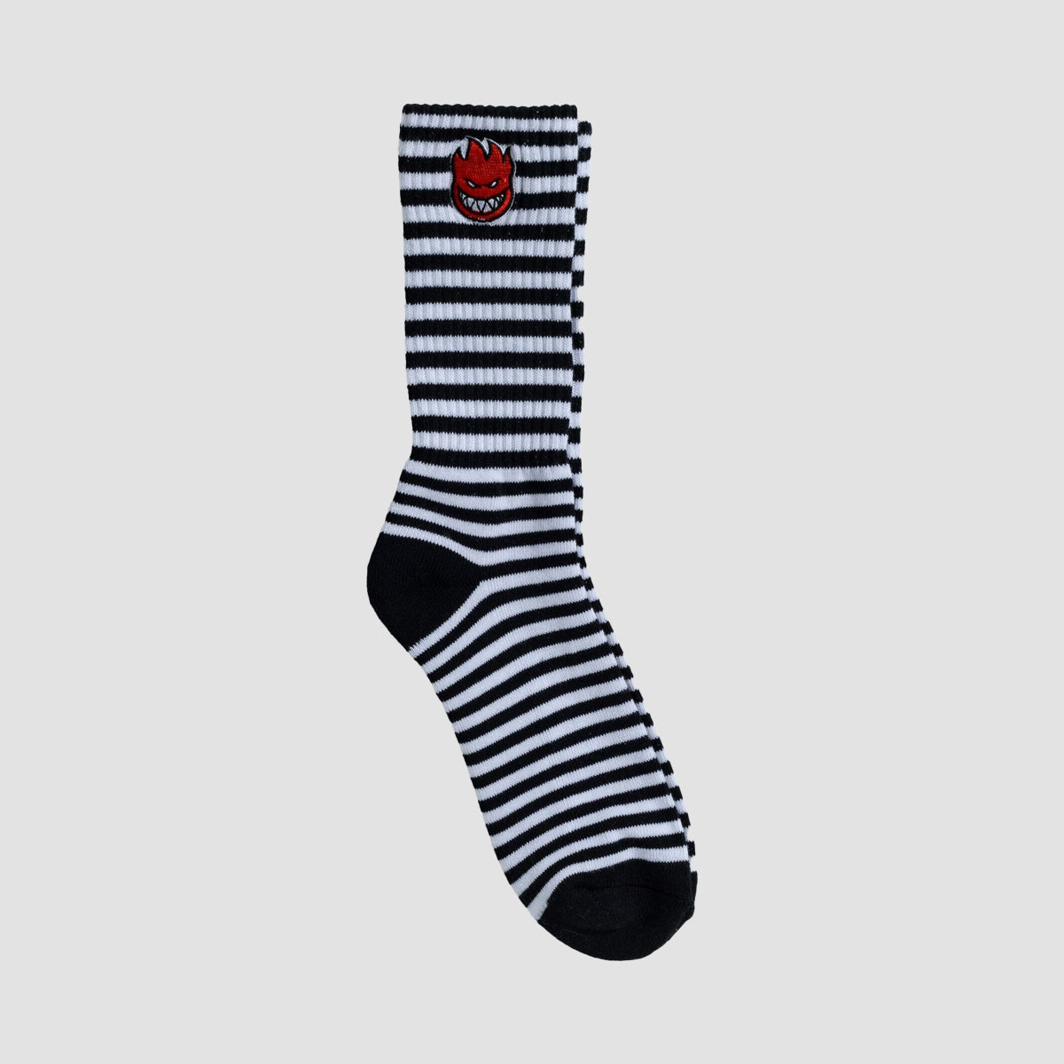 Spitfire Bighead Fill Emb Stripe Socks Black/White
