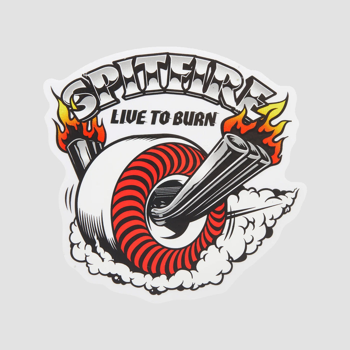 Spitfire Burnout Sticker 115x115mm