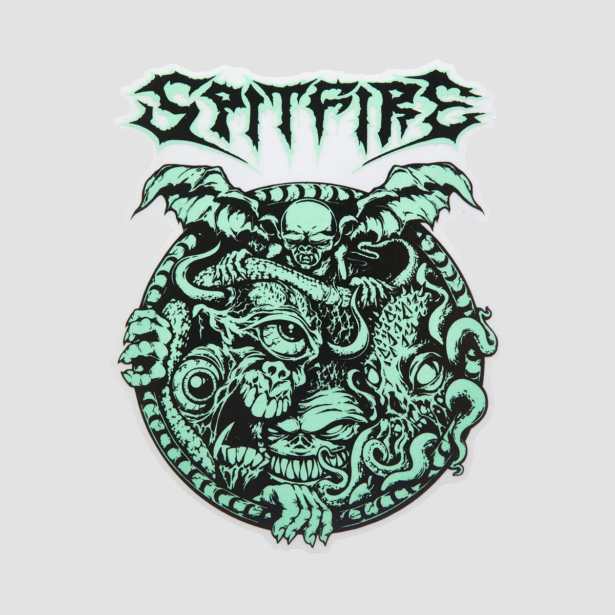 Spitfire Demon Gate Sticker 140x105mm