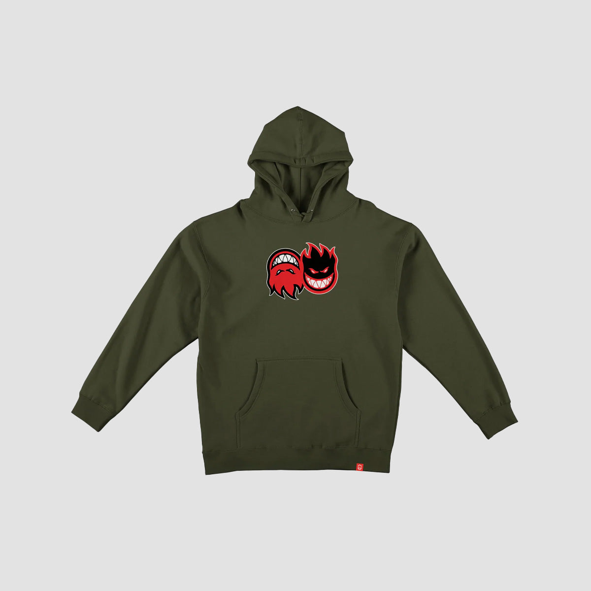 Spitfire Eternal Fill Pullover Hoodie Army/Red