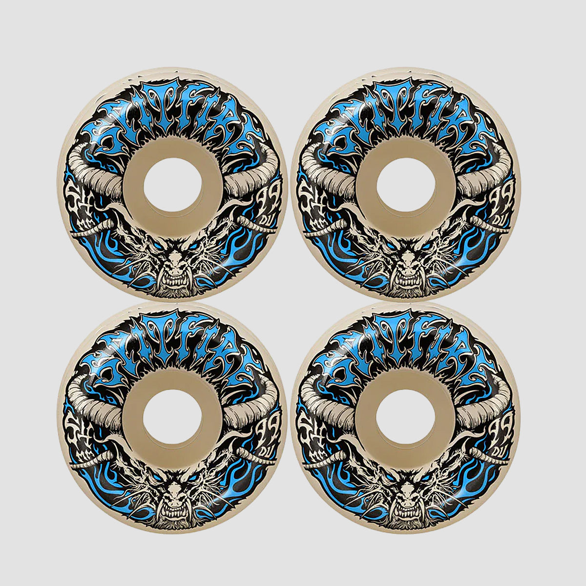 Spitfire F4 Demon Redux Conical Full 99DU Skateboard Wheels Natural 54mm
