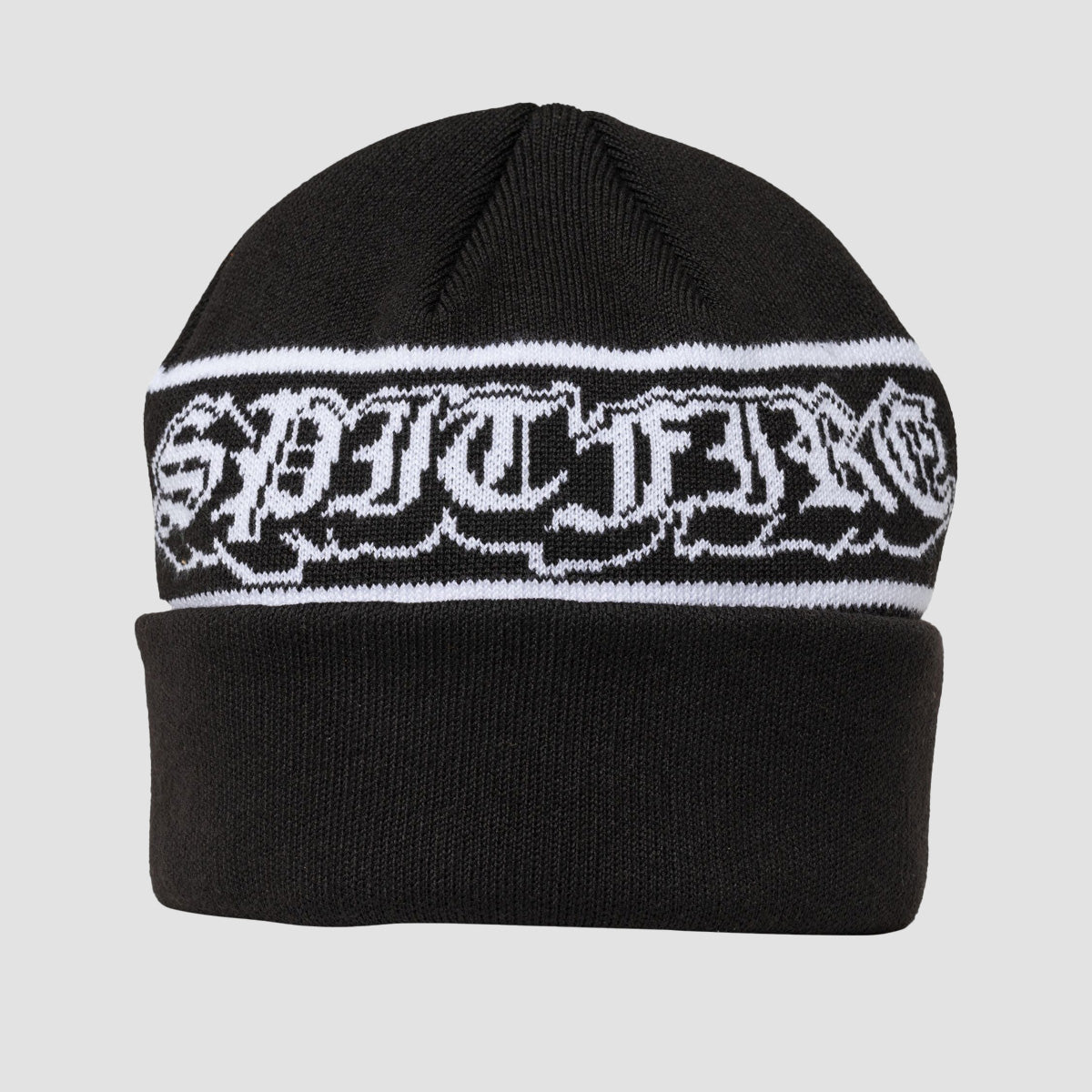 Spitfire Old E Drop Cuff Beanie Black/White