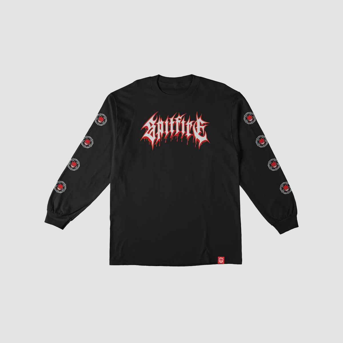 Spitfire Pentagram Drip Sleeve Longsleeve T-Shirt Black/Red