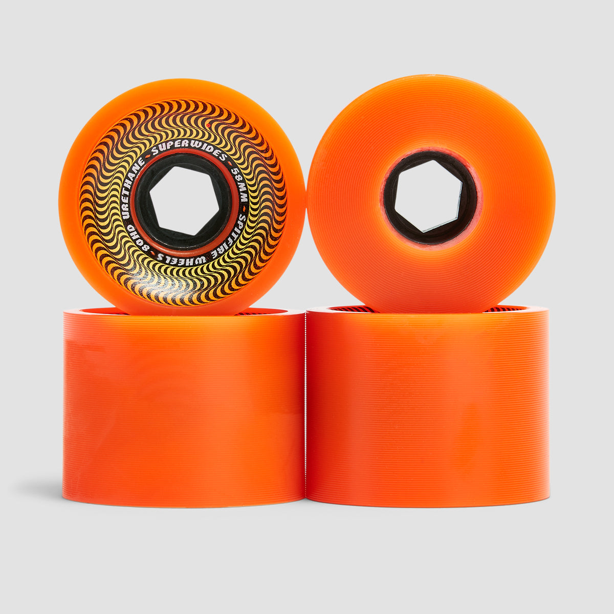 Spitfire Superwides 80HD Skateboard Wheels Orange 58mm