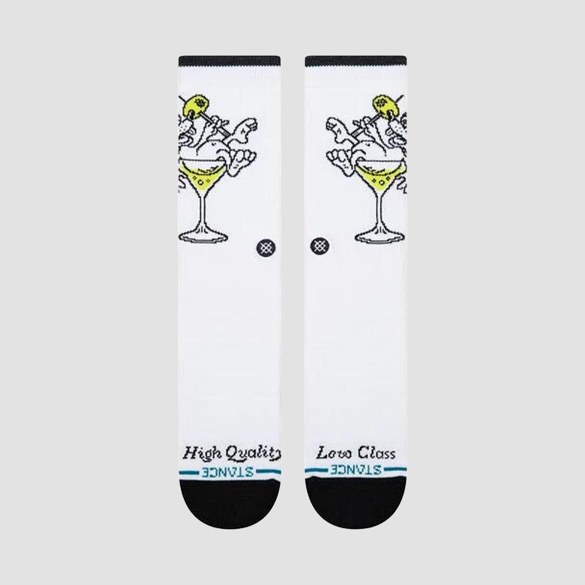 Stance High Quality Low Class Crew Socks White