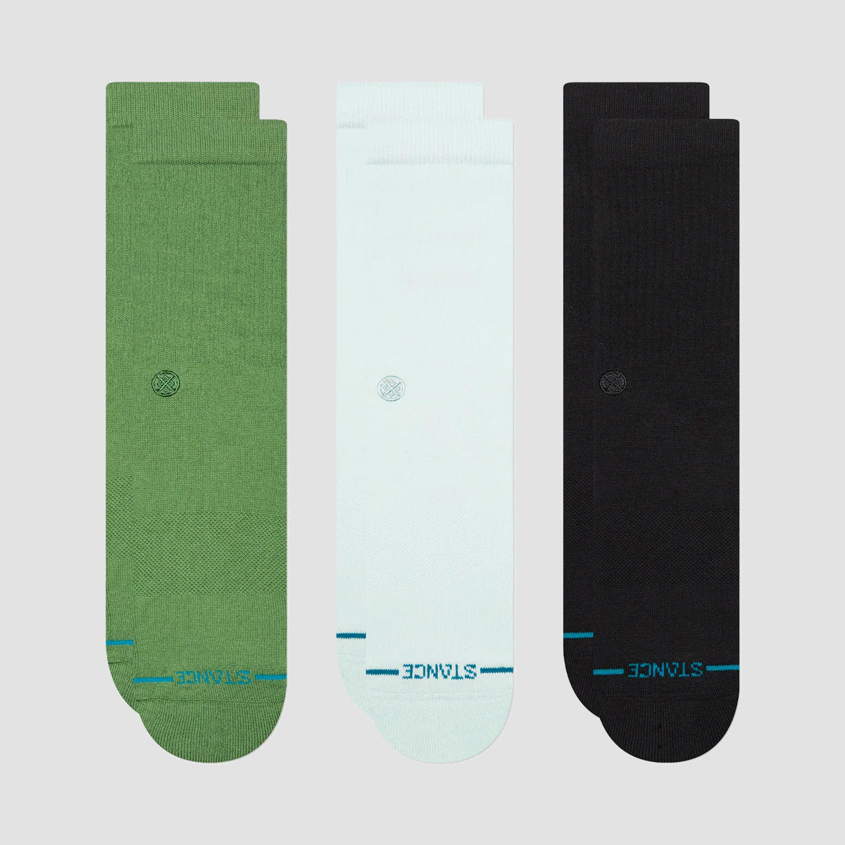 Stance Icon Crew Socks 3 Pack Iceblue
