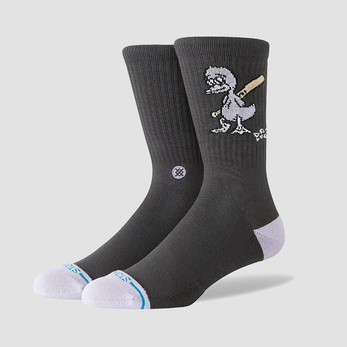 Stance Lights Out Crew Socks Charcoal