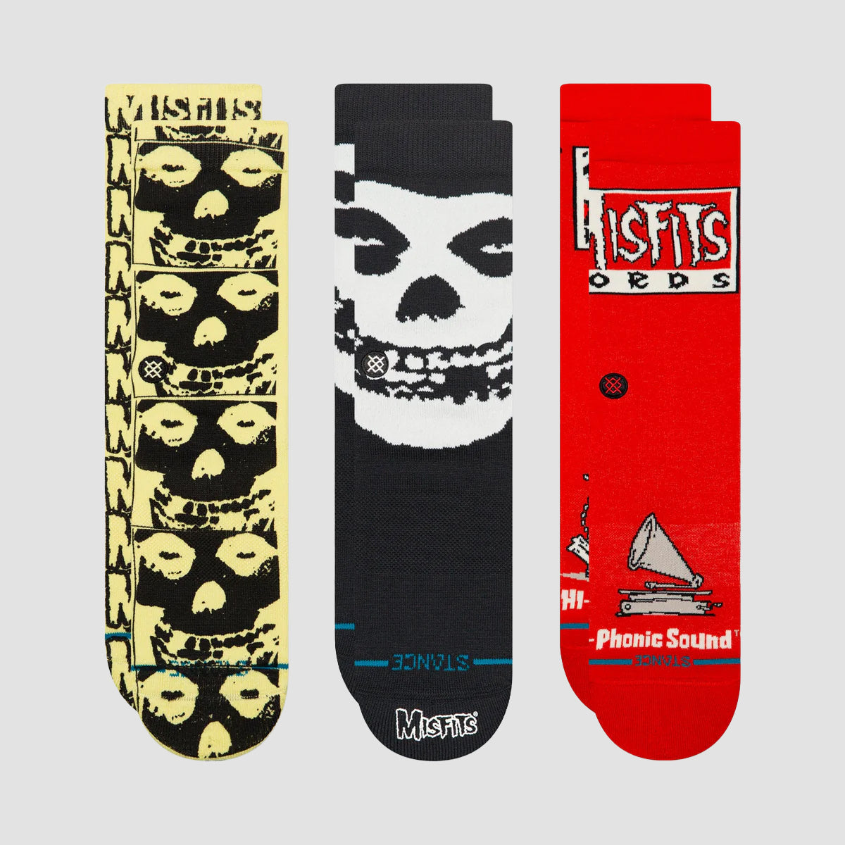 Stance Misfits Crew Socks Box Set Black/Black
