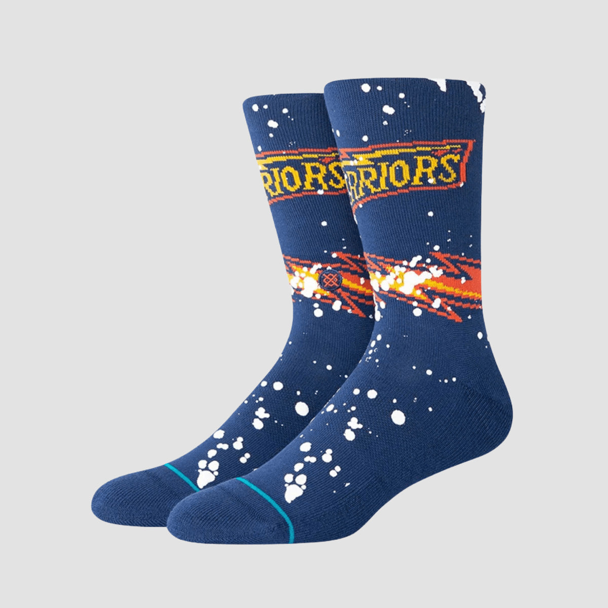 Stance NBA Overspray Golden State Warriors Crew Socks Navy