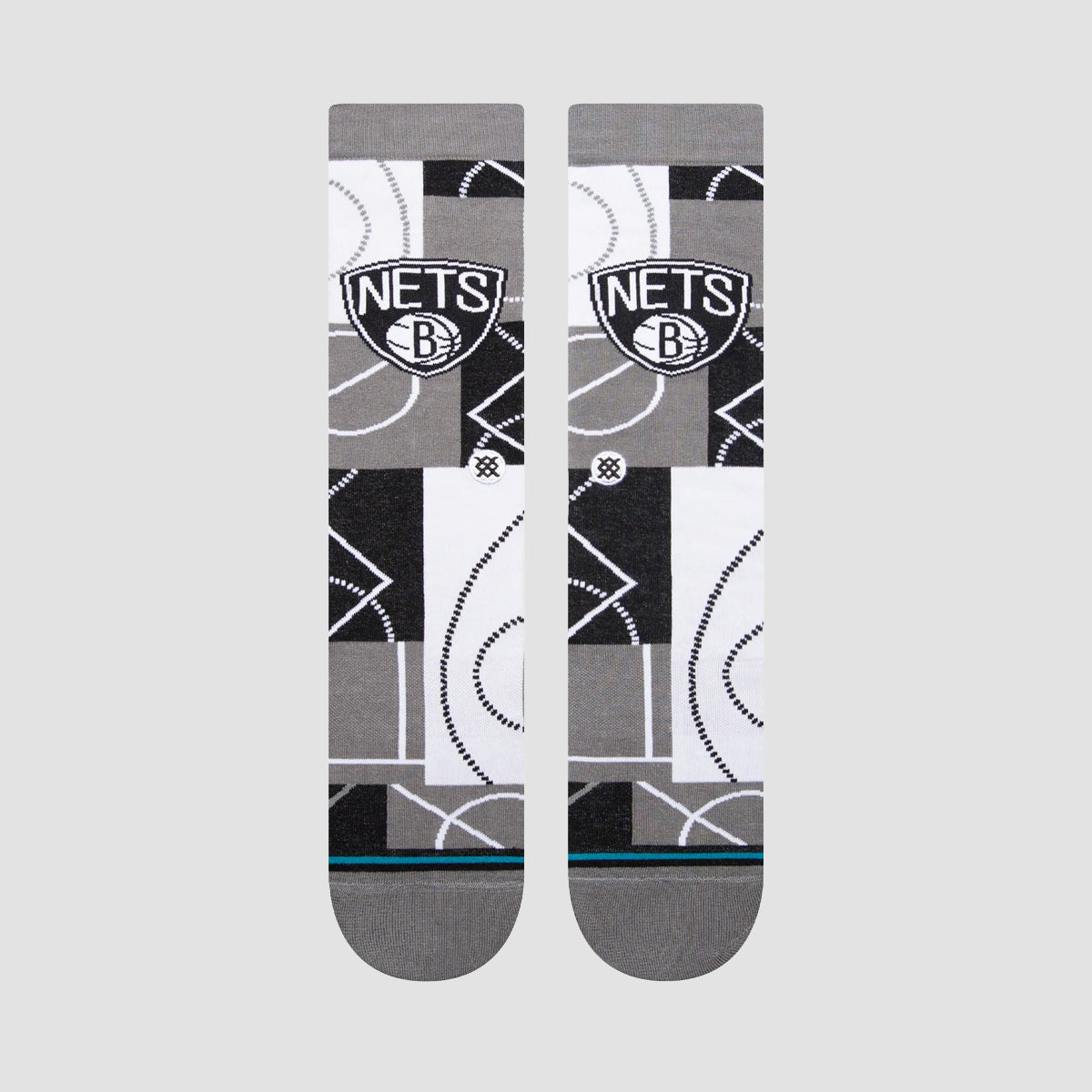 Stance NBA Zone Brooklyn Nets Crew Socks Grey