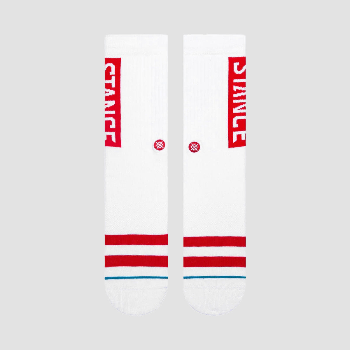 Stance OG Crew Socks White/Red