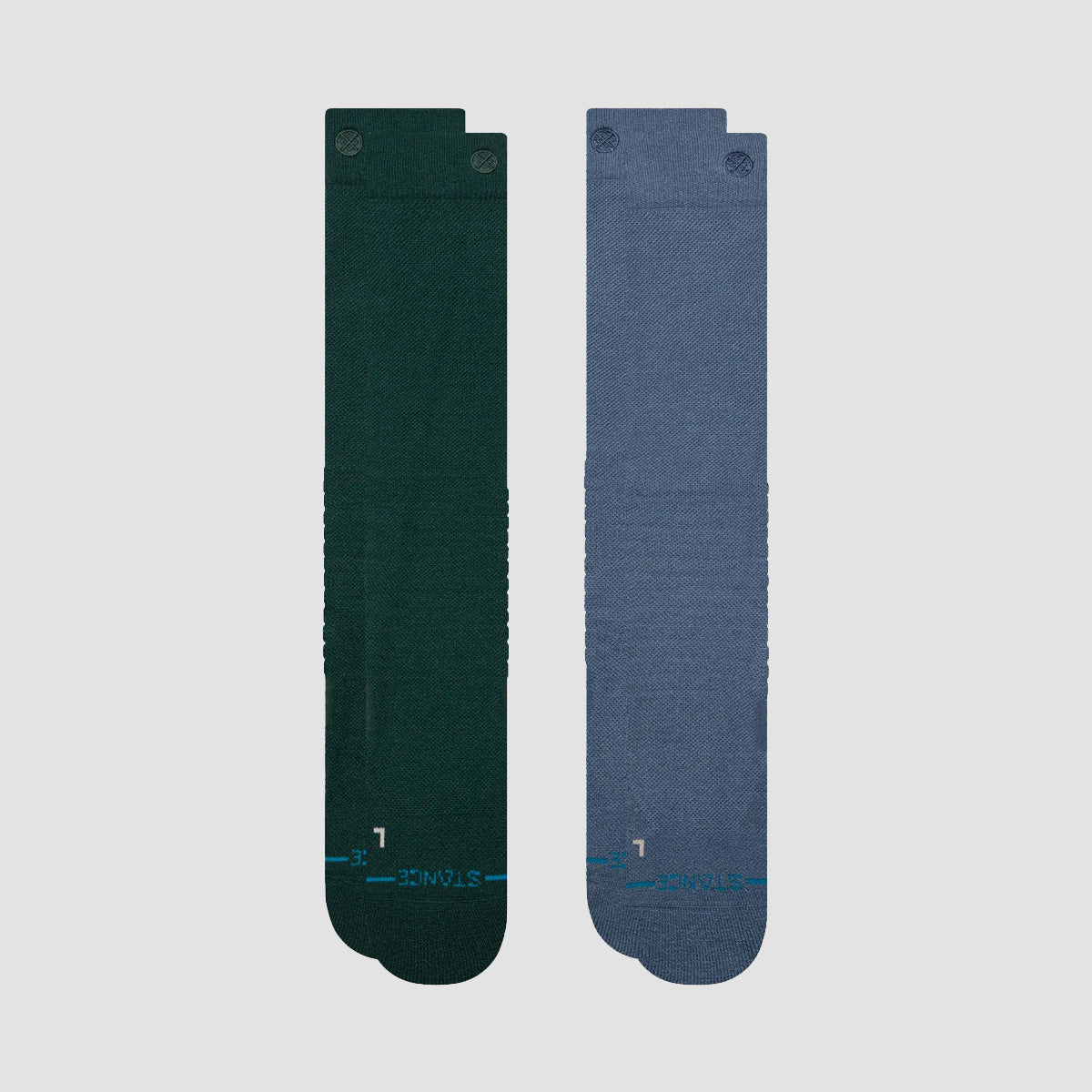 Stance Solid Mid Poly Snow Socks 2 Pack Pine
