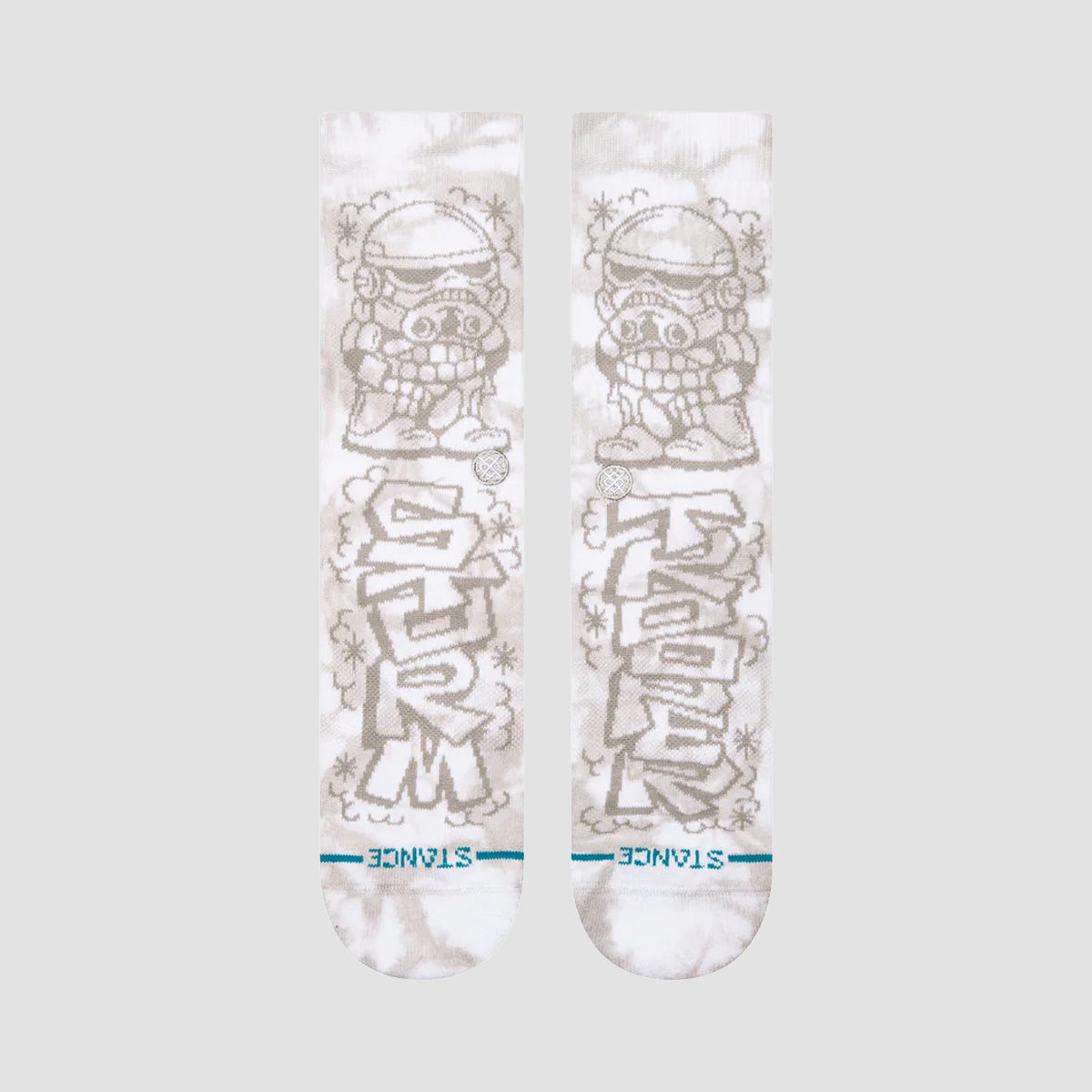 Stance Star Wars X DJ Javier Trooper Crew Socks White