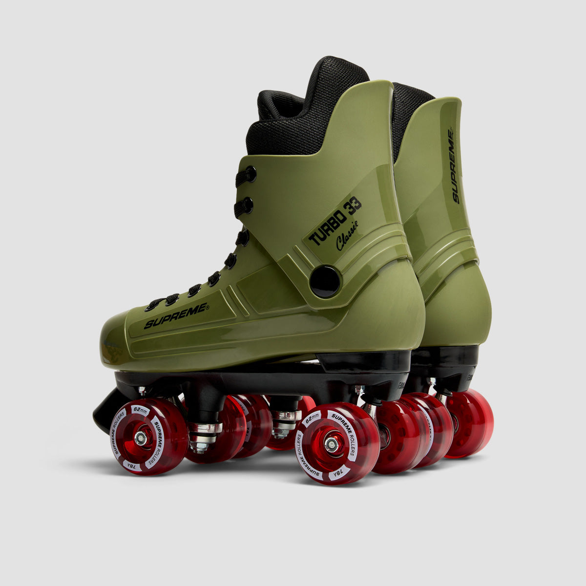 Supreme Turbo 33 Nylon Quad Skates Army Green/Red