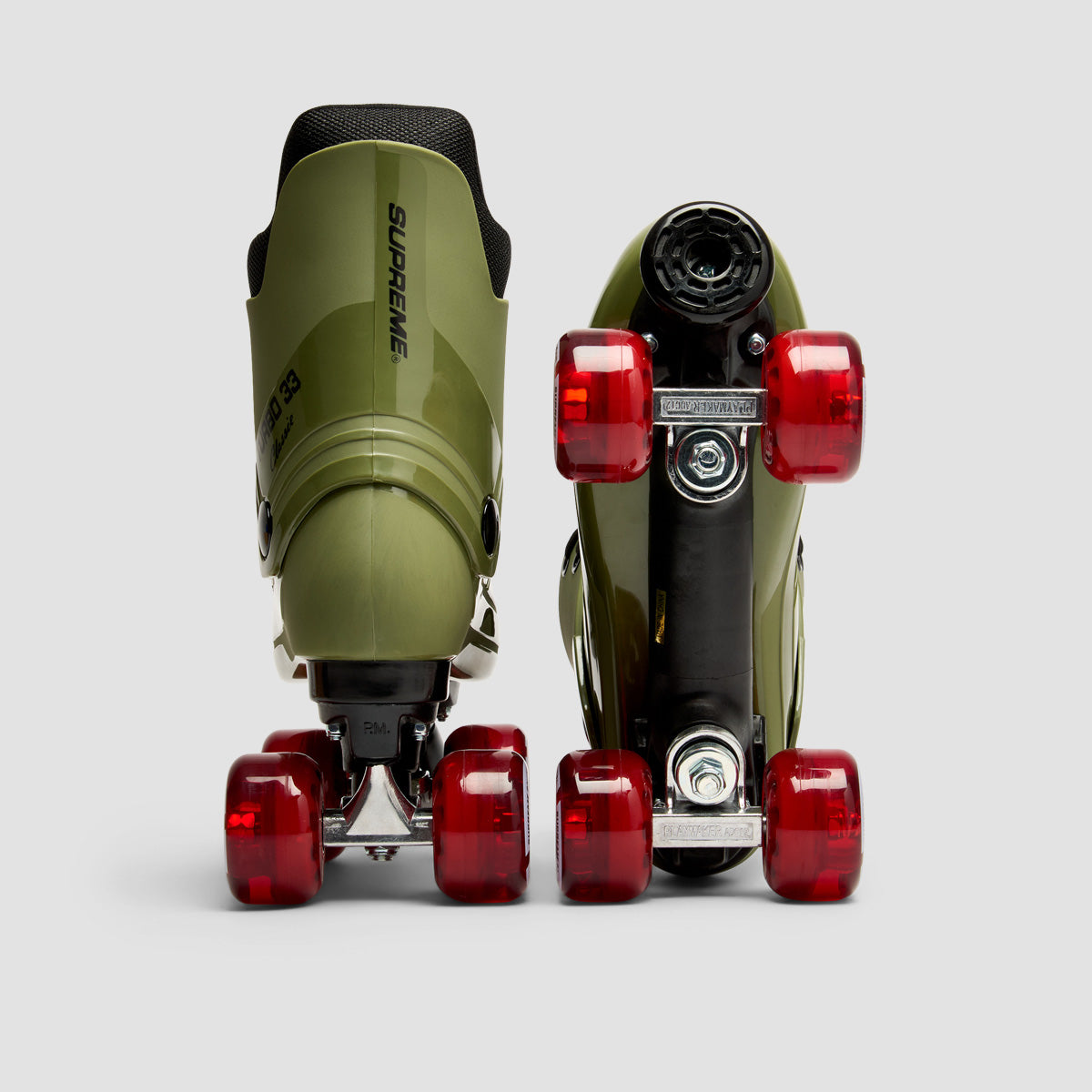 Supreme Turbo 33 Nylon Quad Skates Army Green/Red