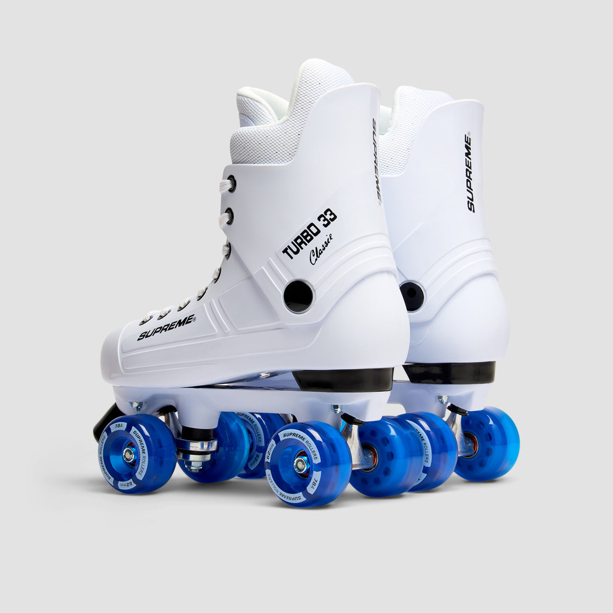 Supreme Turbo 33 Nylon Quad Skates White/Blue