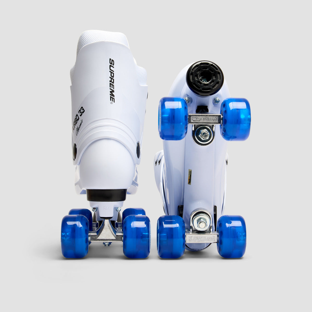 Supreme Turbo 33 Nylon Quad Skates White/Blue