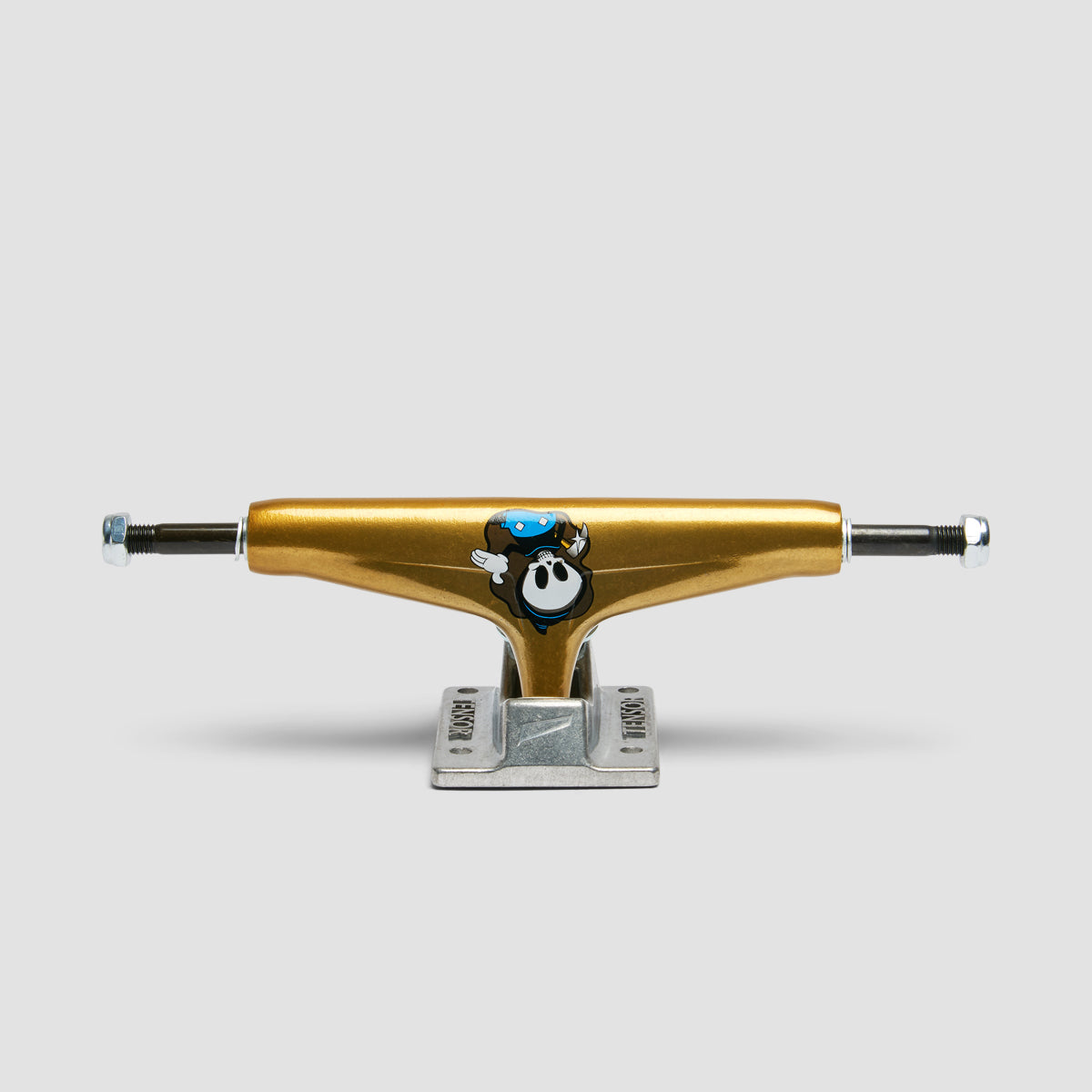 Tensor Aluminum Trippy Character 5.5 Skateboard Trucks 1 Pair TJ Rogers Gold/Raw - 8.25"