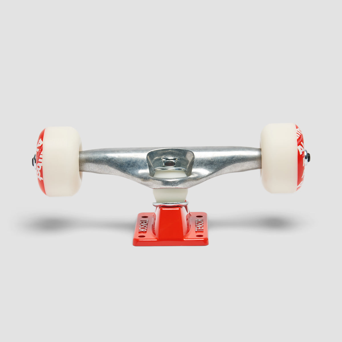 Tensor X Almost Repeat 5.25 Skateboard Trucks & Wheel Combo Raw/Red - 8"