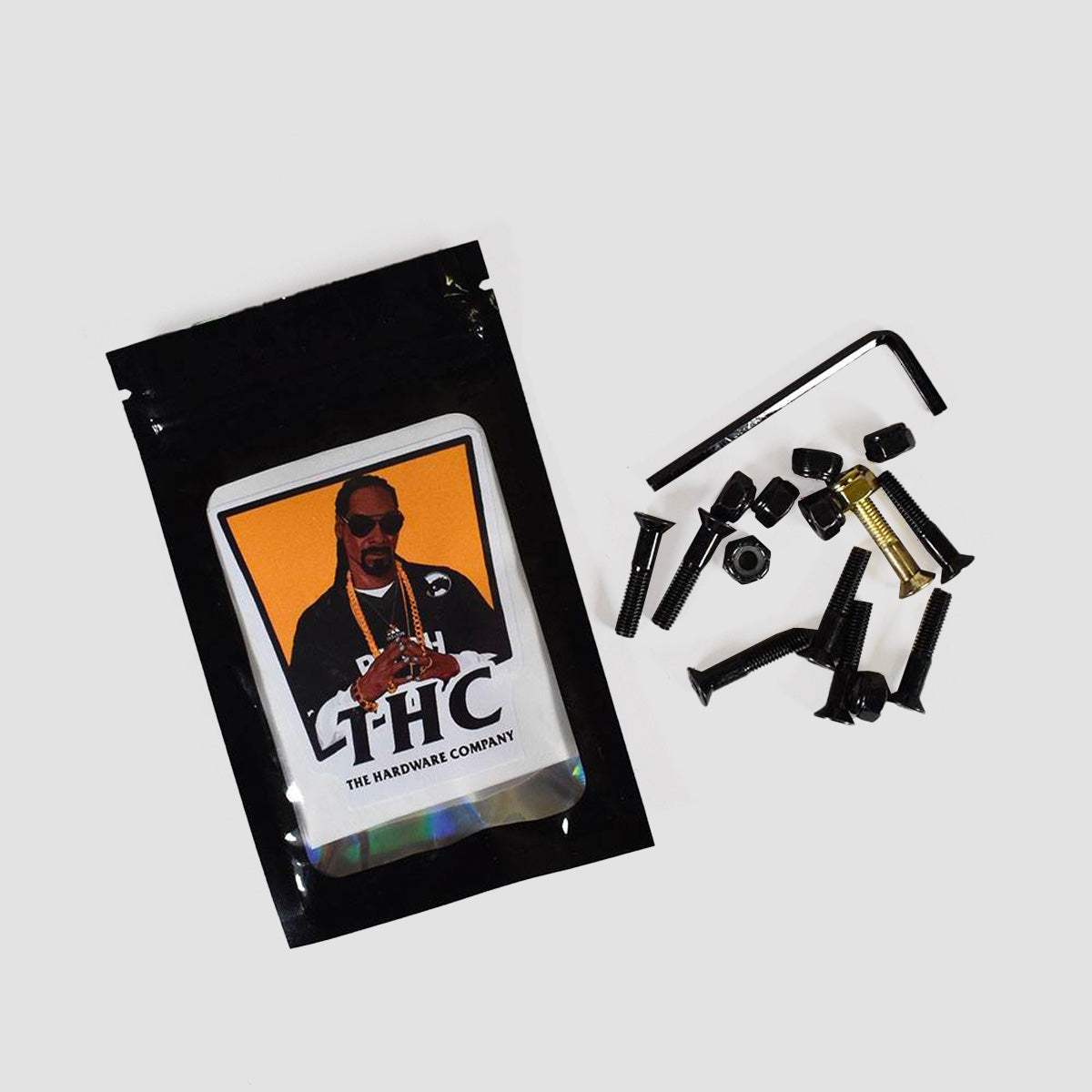 The Hardware Company THC Snoop Dogg Allen Truck Bolts Black/Gold 1"