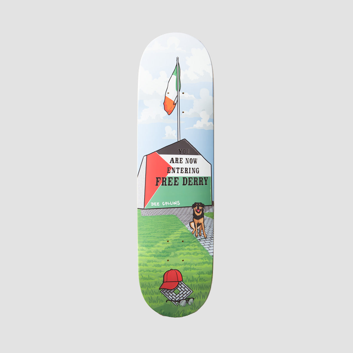 The National Skateboard Co Free Derry Corner High Concave Skateboard Deck - 8.25"