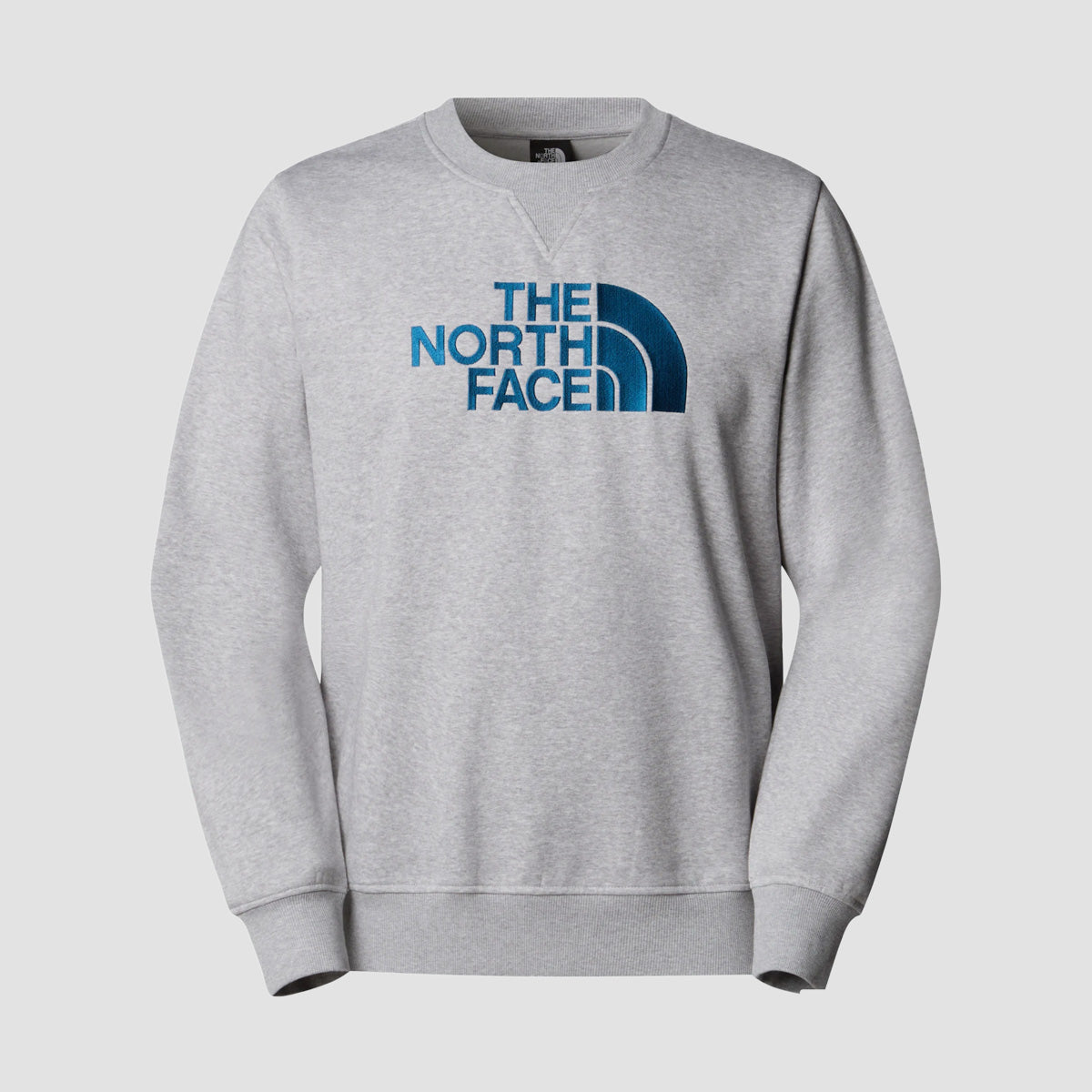 The North Face Drew Peak Regular Crew Sweatshirt TNF Light Grey Heather/Mineral Ink