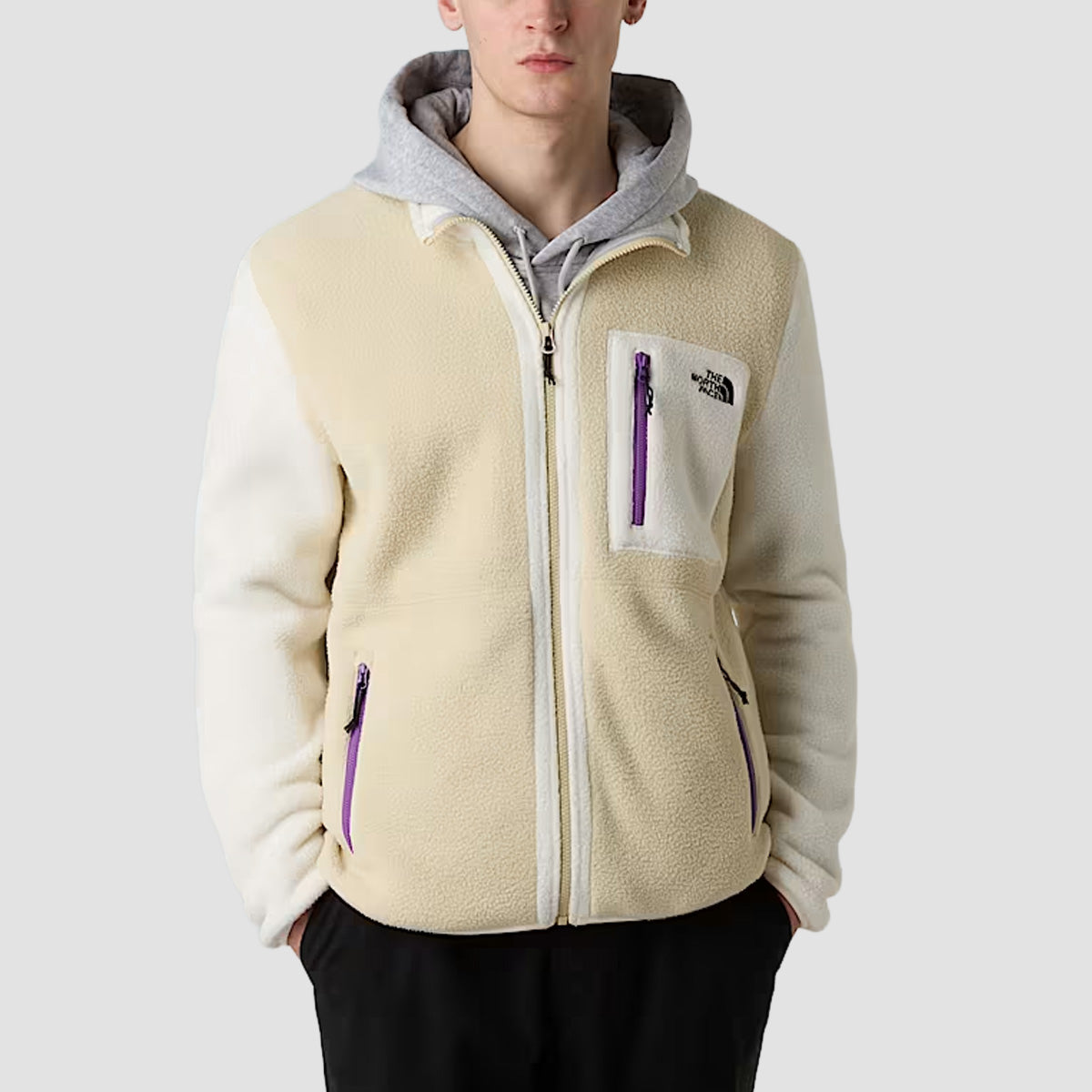 The North Face Yumiori Full Zip Fleece Jacket Gravel/White Dune/Grave