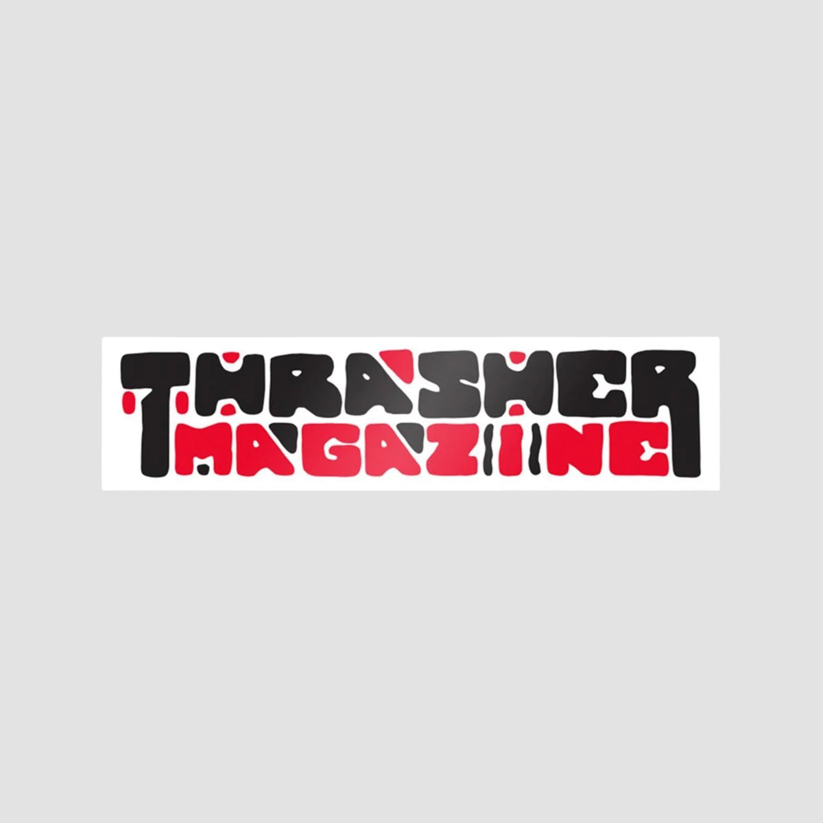 Thrasher Blocks Sticker White 100x25mm