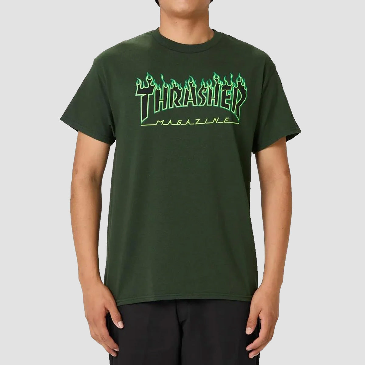 Thrasher Flame T-Shirt Forest Green