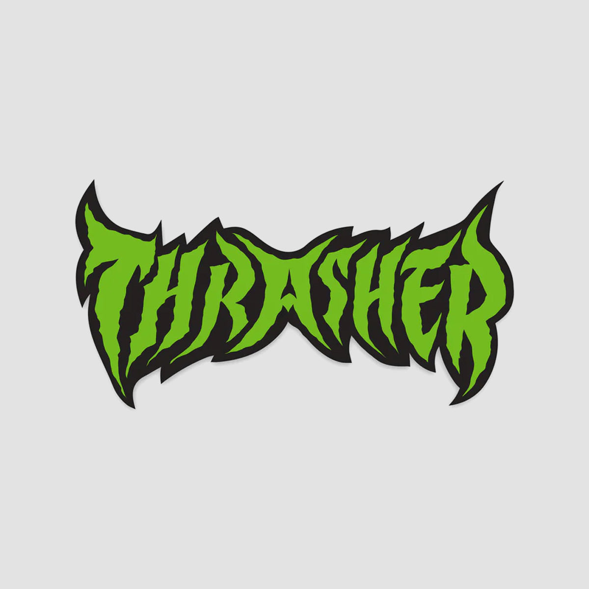 Thrasher Metal Sticker Green 100x50mm