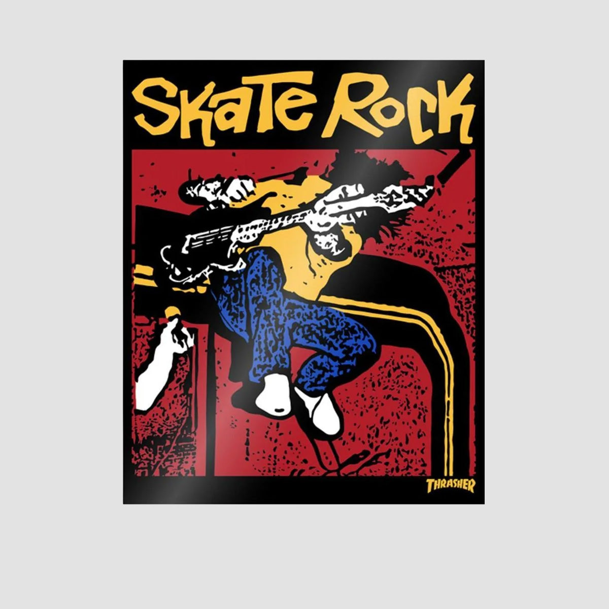 Thrasher Skate Rock VL II Sticker Red 80x70mm