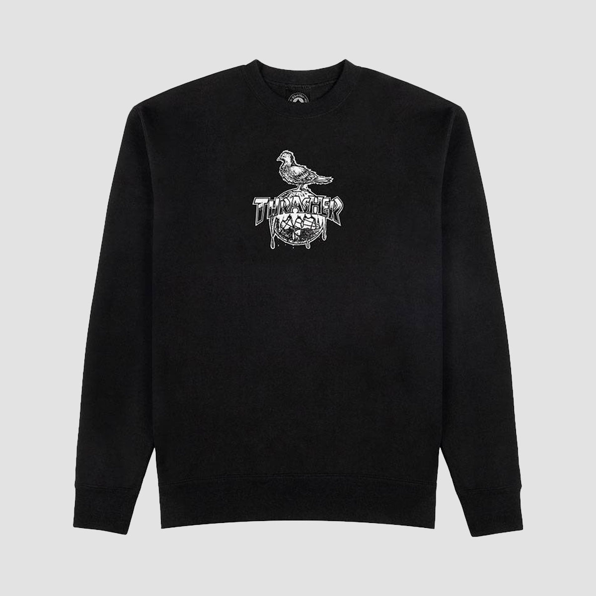 Thrasher X Antihero Cover The Earth Crew Sweatshirt Black