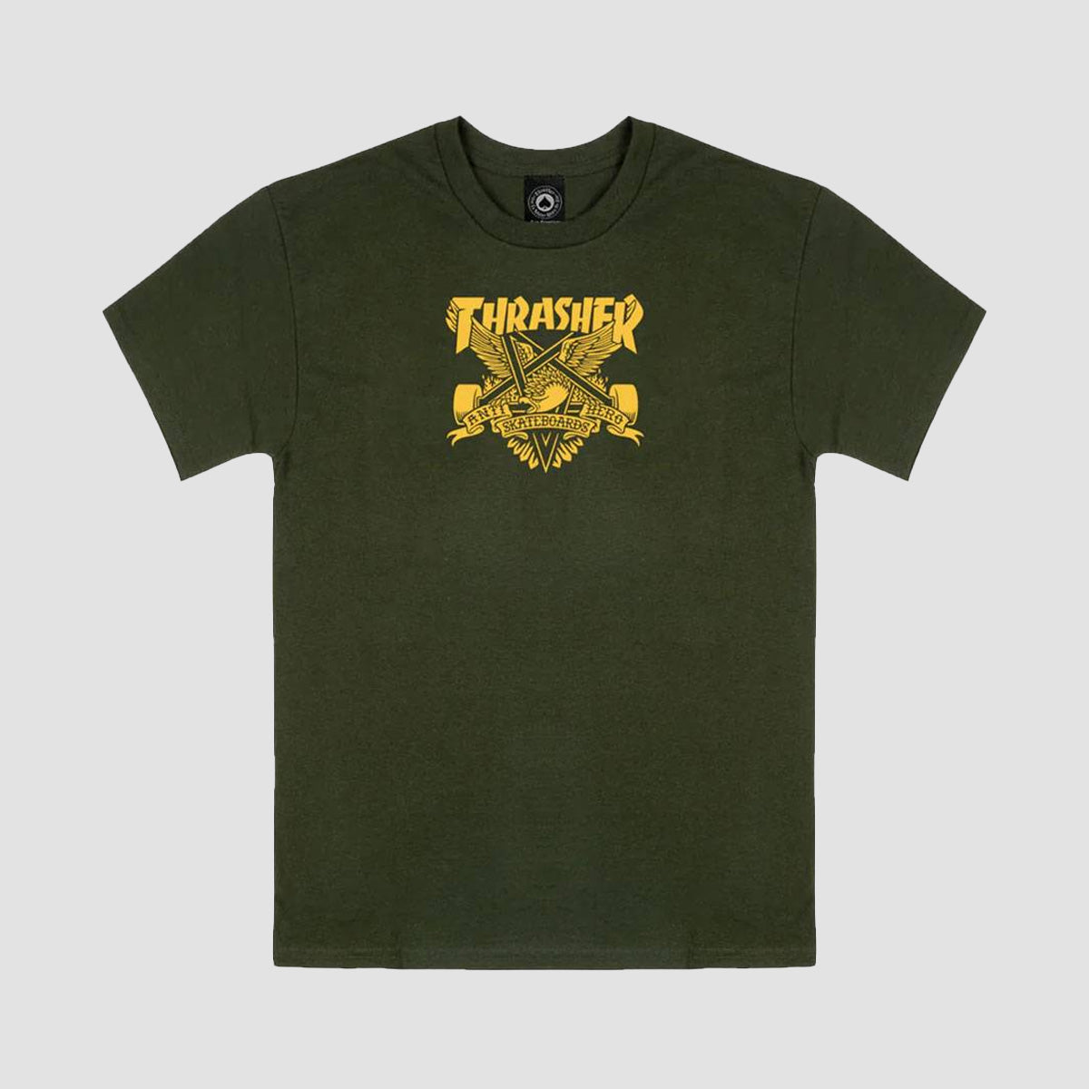 Thrasher X Antihero Eaglegram T-Shirt Forest Green