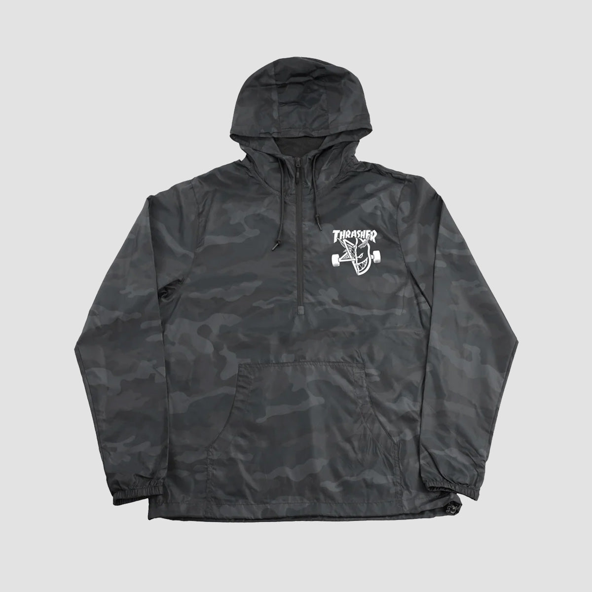 Thrasher X Spitfire Thrash & Burn Anorak Jacket Black Camo