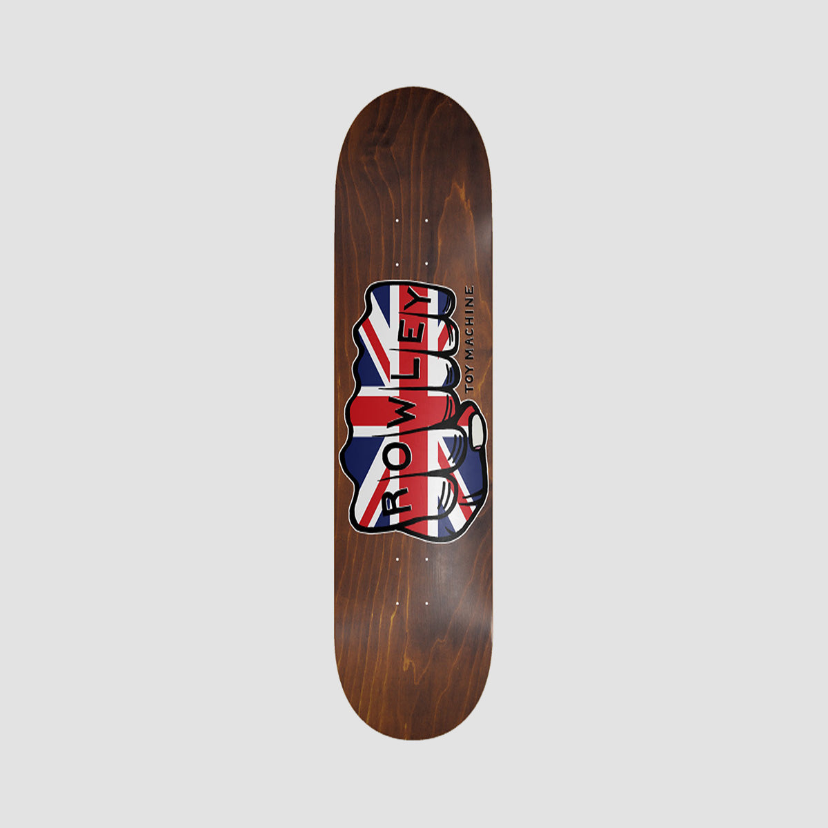 Toy Machine Rowley Union Jack Skateboard Deck Various Stains - 8.25"