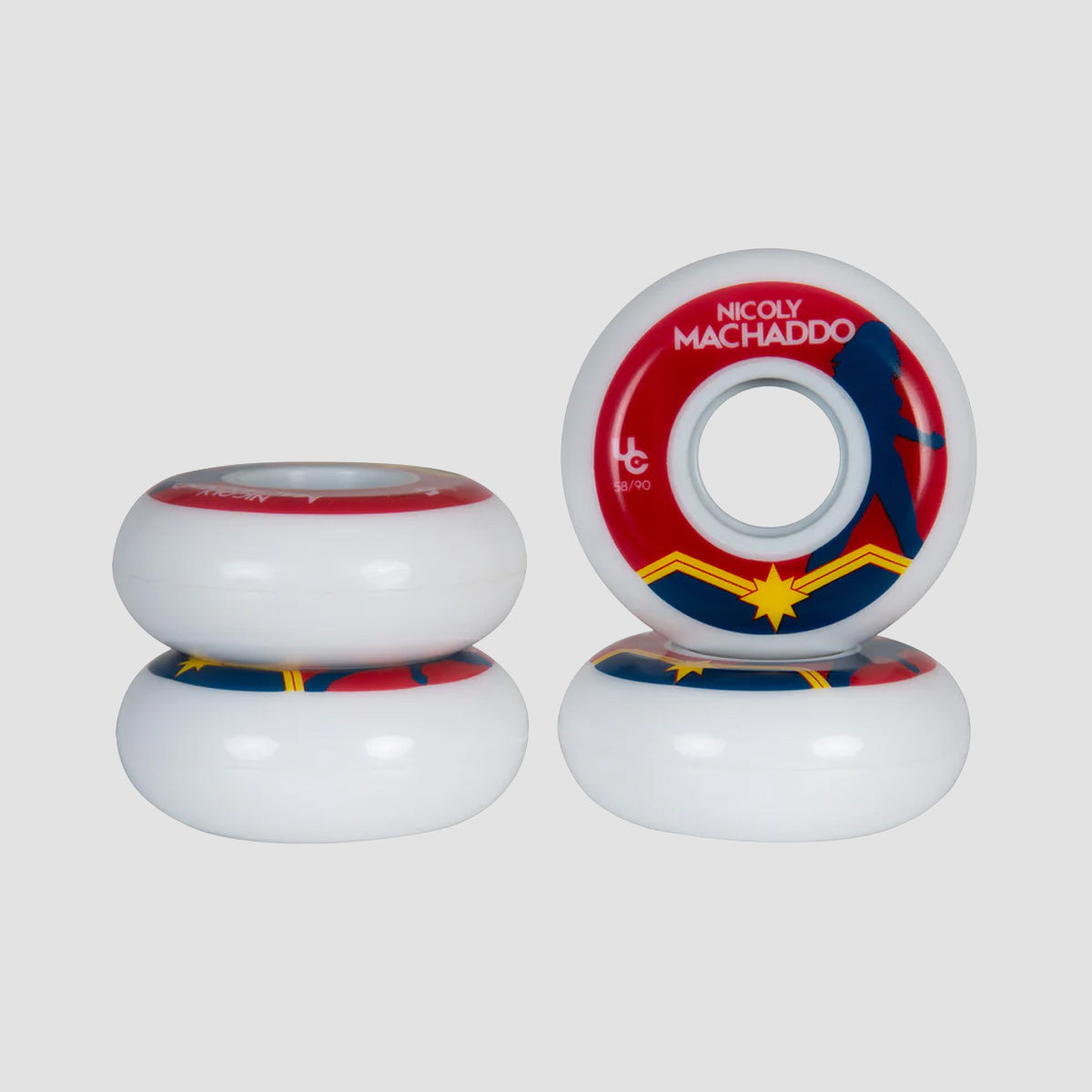 Undercover Nicoly Machaddo Movie 90a Inline Wheels x4 Milky 58mm