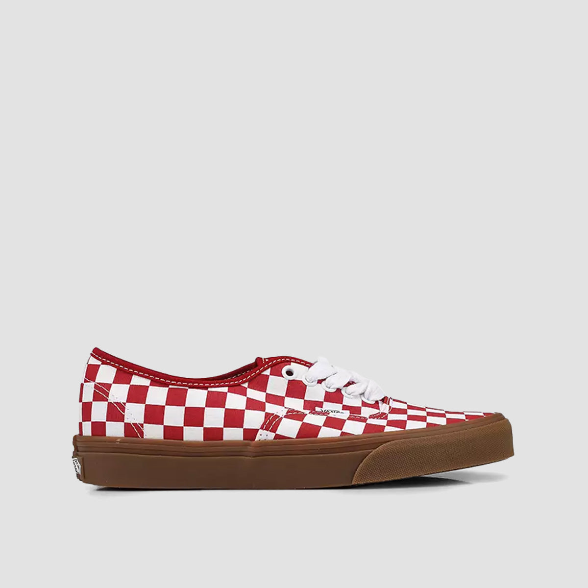 Checkered Vans Authentic Full Red Vans Authentic Shoes Fat Lace