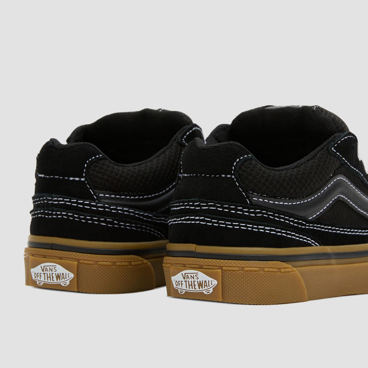 Vans Caldrone Shoes - Suede Mesh Black/Gum - Kids