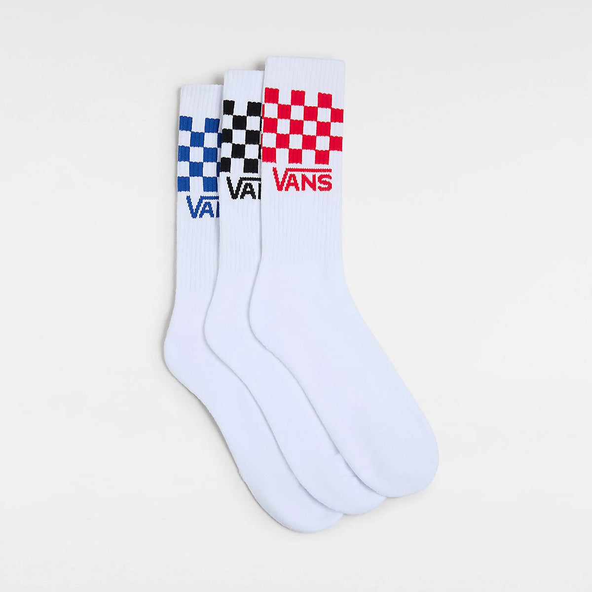 Vans Classic Check Crew Socks White