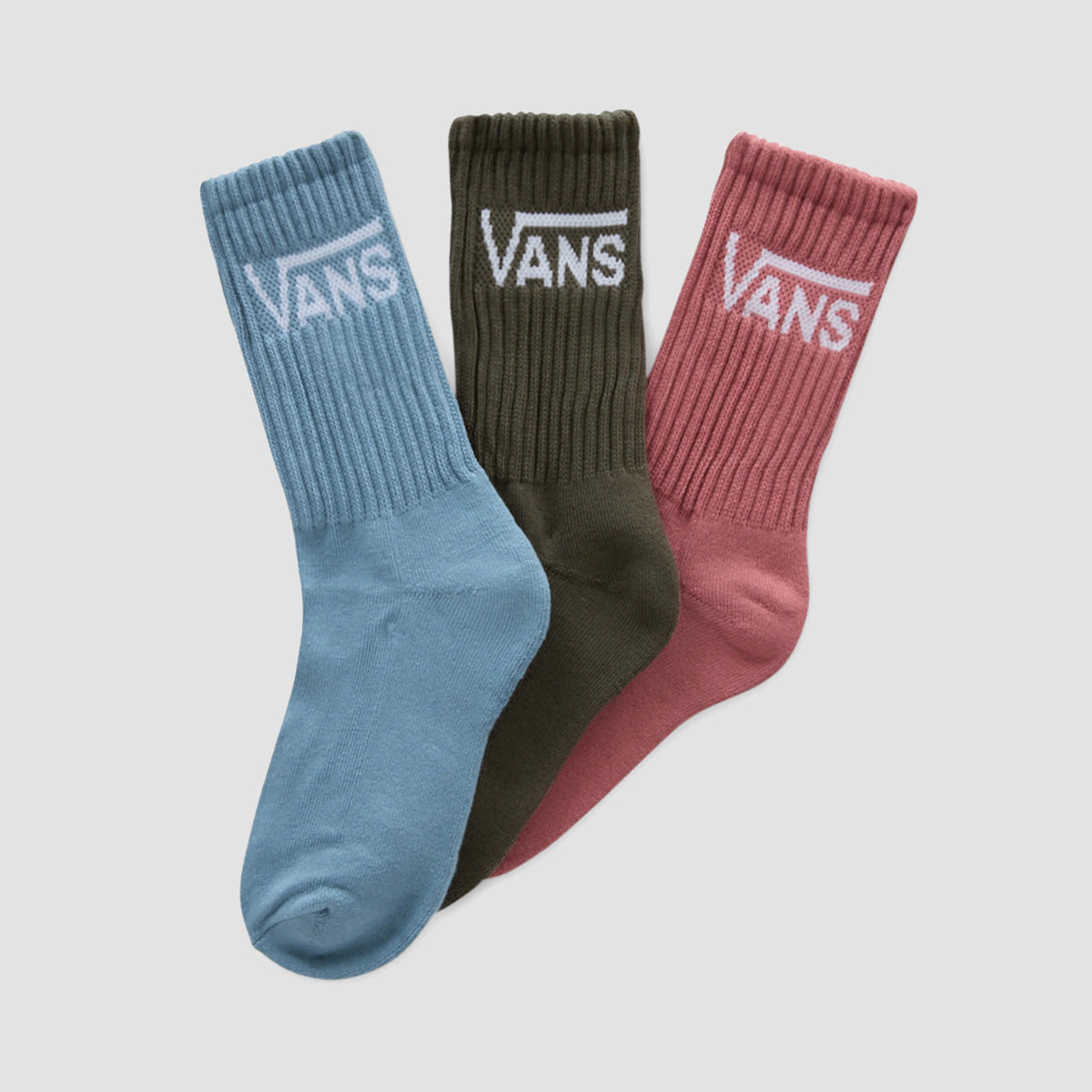 Vans Classic Crew Socks 3 Pack Grape Leaf - Womens