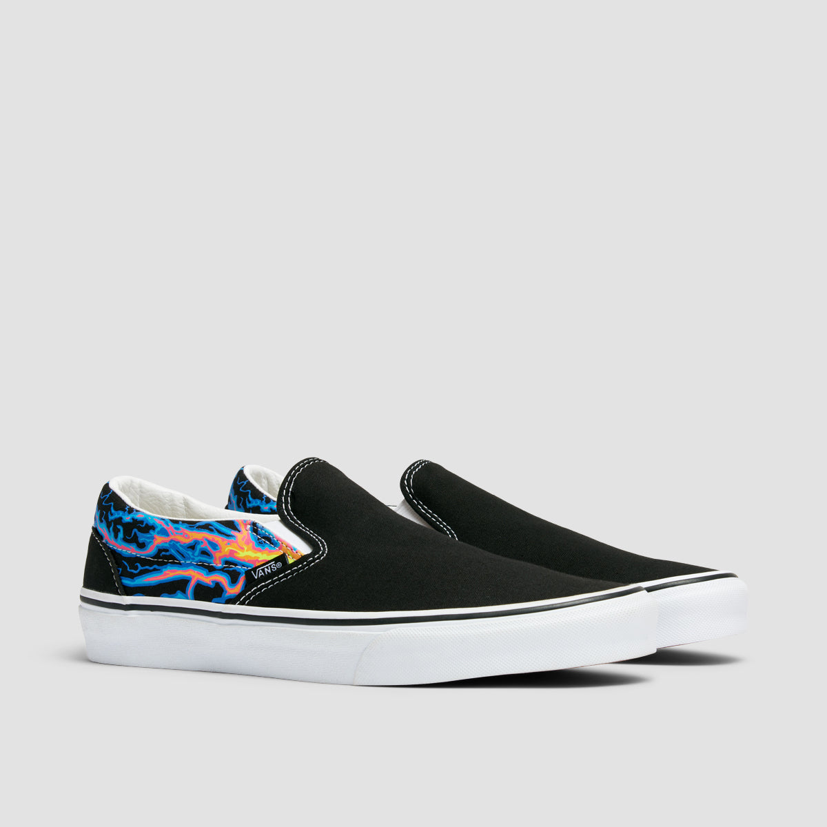 Vans Classic Slip-On Shoes - Electric Flame Black/True White