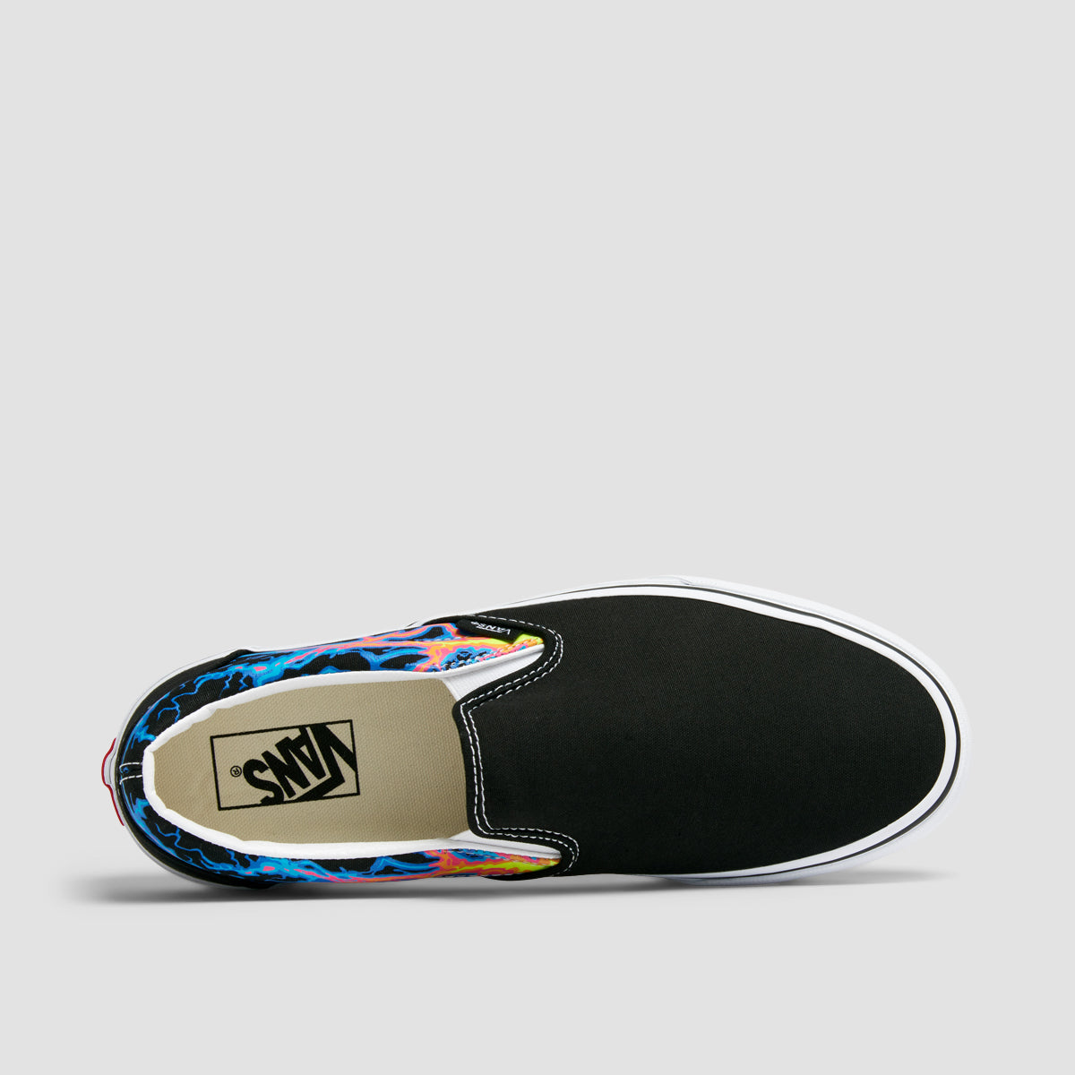 Vans Classic Slip-On Shoes - Electric Flame Black/True White