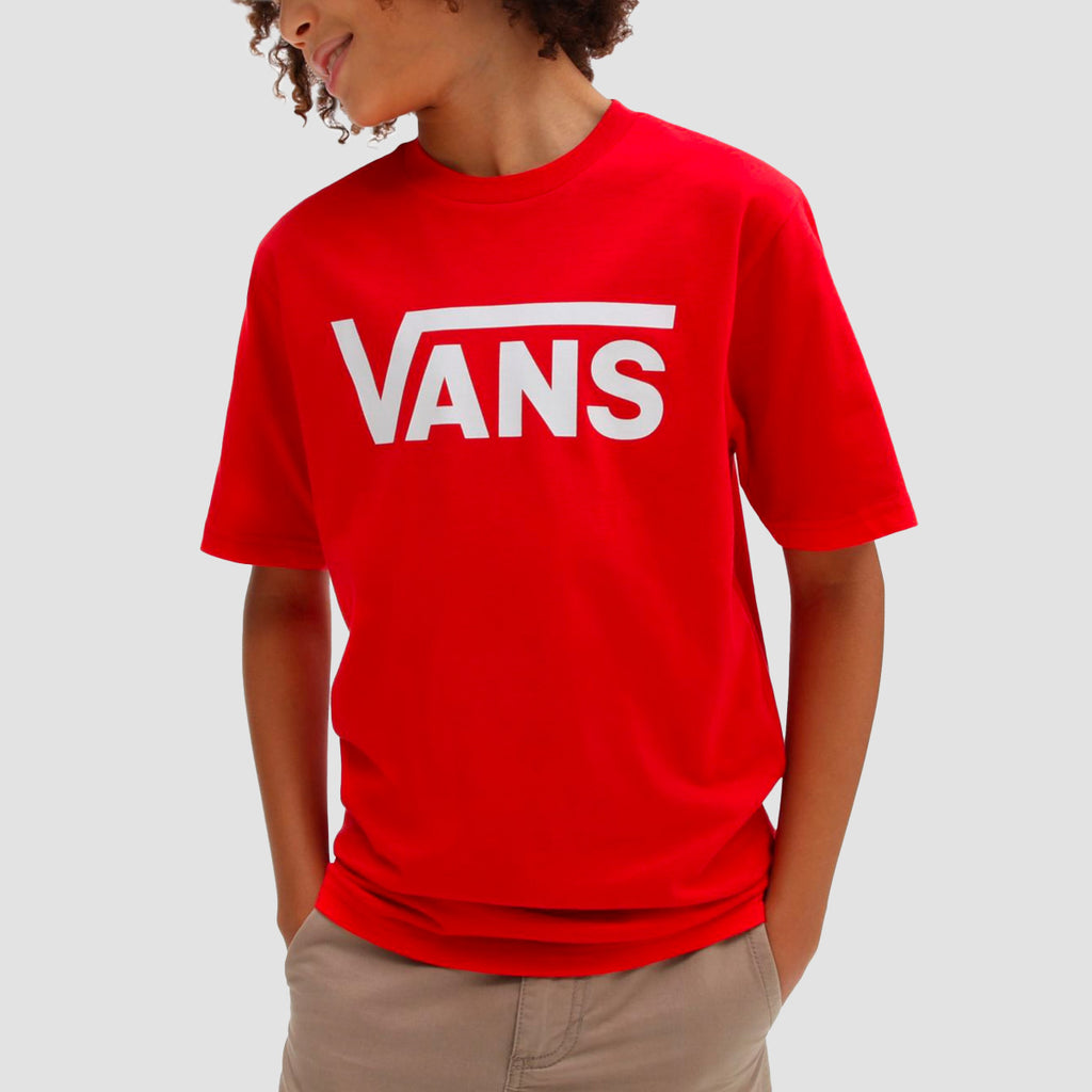 Vans Classic T-Shirt Chili Pepper/White - Kids