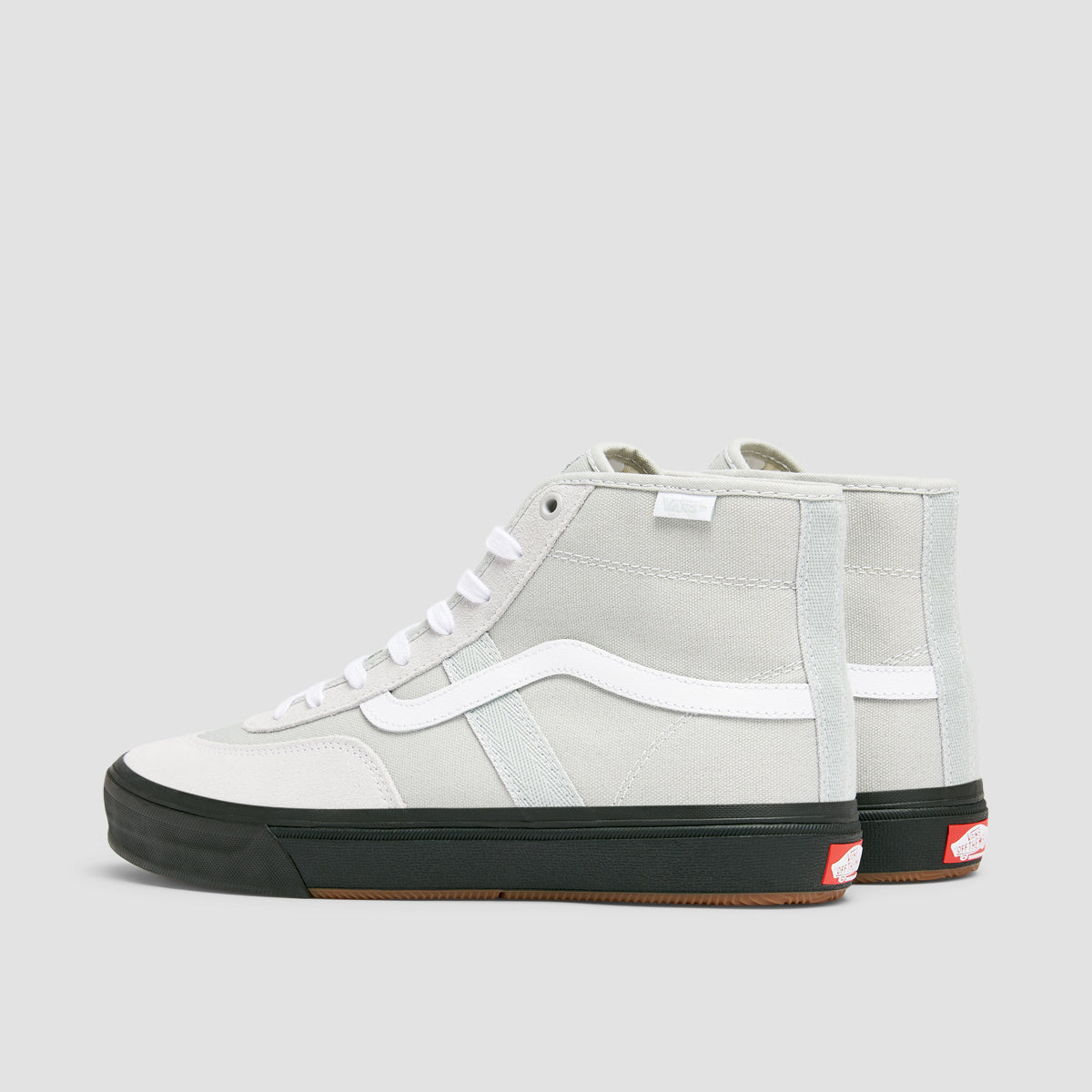 Vans Crockett High Top Shoes - Light Grey/Black